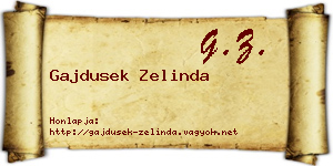 Gajdusek Zelinda névjegykártya